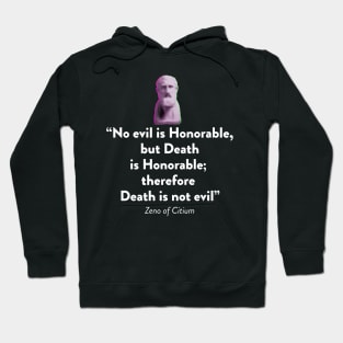 Stoic Quote from Zeno of Citium Hoodie